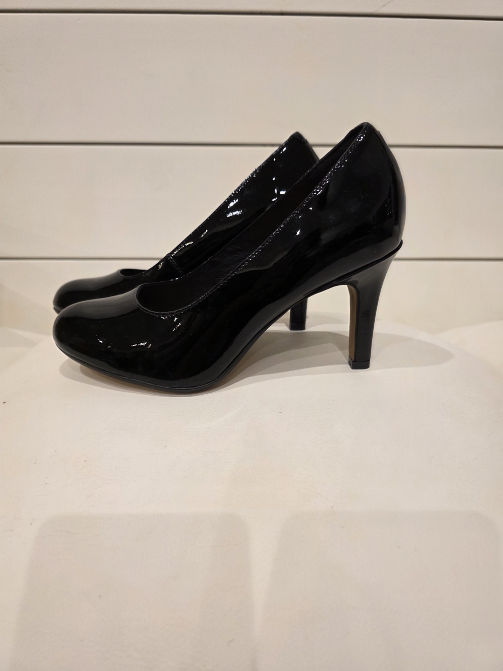 Classic Black Patent High Heel Pumps - Women's Dress Shoes - Picture 5 of 9